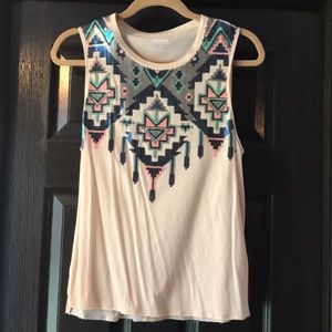 Patterned Aztec shirt. Express.